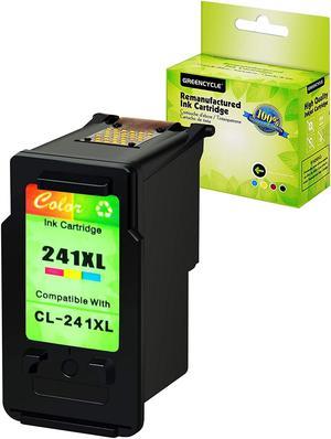 GREENCYCLE 1PK CL-241XL 241XL Tri-color Ink Cartridge Compatible for Canon PIXMA MG MX Printer(With Chip, Show Ink Level)