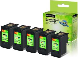 GREENCYCLE 5PK CL-241XL 241XL Tri-color Ink Cartridge Compatible for Canon PIXMA MG MX Printer(With Chip, Show Ink Level)