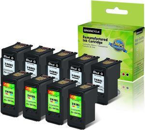 GREENCYCLE Ink Cartridge Compatible Set PG-240XL CL-241XL (5 Black & 4 Color)  for Canon PIXMA MX452 MX472 MG2220 MG3220 Printer,With Chip