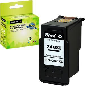 GREENCYCLE 1PK PG-240XL 240XL Black Ink Cartridge Compatible for Canon PIXMA MG MX Printer(With Chip, Show Ink Level)