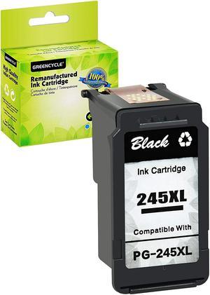 GREENCYCLE 1PK High Yield PG-245XL Black Ink Cartridge for Canon PIXMA MG MX Printer(With Chip, Show Ink Level)