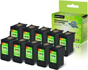 GREENCYCLE 10PK CL-241XL 241XL Tri-color Ink Cartridge Compatible for Canon PIXMA MG MX Printer(With Chip, Show Ink Level)