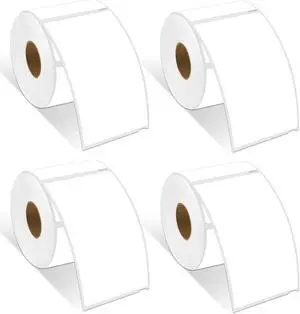 GREENCYCLE Compatible for DYMO 30256 Direct Thermal Shipping Labels 2-5/16" x 4" Perforated LW Large Mailing Address for Labelwriter 450, 450 Turbo, 4XL, 4 Rolls, 300 Labels/Roll [NOT FIT 550 & 5XL]