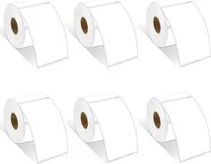 GREENCYCLE Compatible for DYMO 30256 Direct Thermal Shipping Labels 2-5/16" x 4" Perforated LW Large Mailing Address for Labelwriter 450, 450 Turbo, 4XL,6 Rolls, 300 Labels/Roll [NOT FIT 550 & 5XL]