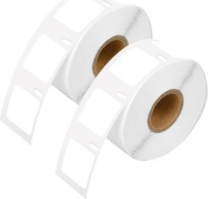 GREENCYCLE 2 Roll Compatible for Dymo 30332 1" x 1" (25mm x 25mm) White Multipurpose Square Address Shipping Barcode Label for Labelwriter 450, 450 Turbo, 4XL, 750 Labels per Roll,NOT FIT 550 & 5XL