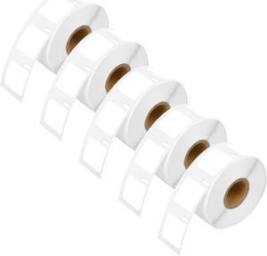 GREENCYCLE 5 Roll Compatible for Dymo 30332 1" x 1" (25mm x 25mm) White Multipurpose Square Address Shipping Barcode Label for Labelwriter 450, 450 Turbo, 4XL, 750 Labels per Roll,NOT FIT 550 & 5XL