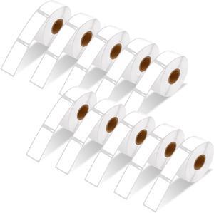 GREENCYCLE 10 Roll Compatible for Dymo 30336 1" x 2-1/8" White Multipurpose Address Barcode Label Compatible for 450, 450 Turbo, 4XL Printers, 500 Labels per Roll, NOT FIT 550 & 5XL