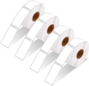 GREENCYCLE 4 Roll Compatible for Dymo 30336 1" x 2-1/8" White Multipurpose Address Barcode Label Compatible for 450, 450 Turbo, 4XL Printers, 500 Labels per Roll, NOT FIT 550 & 5XL