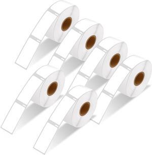 GREENCYCLE 6 Roll Compatible for Dymo 30336 1" x 2-1/8" White Multipurpose Address Barcode Label Compatible for 450, 450 Turbo, 4XL Printers, 500 Labels per Roll, NOT FIT 550 & 5XL
