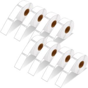 GREENCYCLE 8 Roll Compatible for Dymo 30336 1" x 2-1/8" White Multipurpose Address Barcode Label Compatible for 450, 450 Turbo, 4XL Printers, 500 Labels per Roll, NOT FIT 550 & 5XL