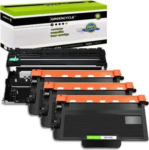 GREENCYCLE Compatible TN850 TN-850 Black Toner Cartridge and DR820 DR-820 Drum Unit Compatible for Brother HL-L6200DW HL-L6200DWT MFC-L5850DW MFC-L5900DW HL-L5200DW Series Printers (3 Toner, 1 Drum)