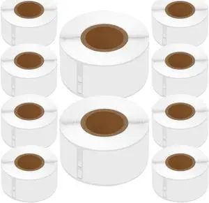 GREENCYCLE Compatible for Dymo 30254 Address Mailing UPC Labels 1 1/8" x 3 1/2" (1" Core) Premium Adhesive & Resolution for DYMO Labelwriter 450 Duo 4XL, 10 Rolls, 130 Labels/Roll [NOT FIT 550 & 5XL]