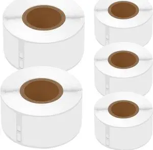 GREENCYCLE Compatible for Dymo 30254 Address Mailing UPC Labels 1 1/8" x 3 1/2" (1" Core) Premium Adhesive & Resolution for DYMO Labelwriter 450 Duo 4XL,5 Rolls, 130 Labels/Roll [NOT FIT 550 & 5XL]
