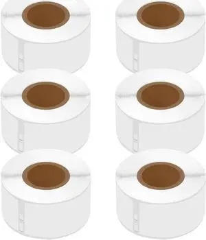 GREENCYCLE Compatible for Dymo 30254 Address Mailing UPC Labels 1 1/8" x 3 1/2" (1" Core) Premium Adhesive & Resolution for DYMO Labelwriter 450 Duo 4XL,6 Rolls, 130 Labels/Roll [NOT FIT 550 & 5XL]