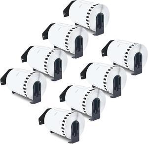 GREENCYCLE 7 Roll Compatible for Brother DK-2243 DK2243 4'' x 100' (102mm x 30.4m) Continuous White Paper Large Tape Shipping Address Thermal Direct Labels