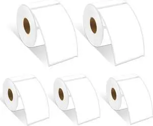 GREENCYCLE Compatible for DYMO 30256 Direct Thermal Shipping Labels 2-5/16" x 4" Perforated LW Large Mailing Address for Labelwriter 450, 450 Turbo, 4XL,5 Rolls, 300 Labels/Roll [NOT FIT 550 & 5XL]