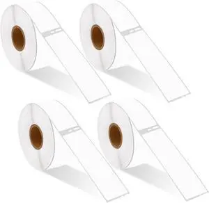GREENCYCLE Compatible for Dymo 30252 Address Mailing UPC Labels 1 1/8" x 3 1/2" (1" Core) Premium Adhesive & Resolution for DYMO Labelwriter 450 Duo 4XL, 4 Rolls, 350 Labels/Roll [NOT FIT 550 & 5XL]