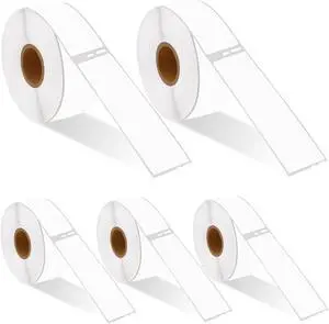 GREENCYCLE Compatible for Dymo 30252 Address Mailing UPC Labels 1 1/8" x 3 1/2" (1" Core) Premium Adhesive & Resolution for DYMO Labelwriter 450 Duo 4XL, 5 Rolls, 350 Labels/Roll [NOT FIT 550 & 5XL]