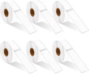 GREENCYCLE Compatible for Dymo 30252 Address Mailing UPC Labels 1 1/8" x 3 1/2" (1" Core) Premium Adhesive & Resolution for DYMO Labelwriter 450 Duo 4XL, 6 Rolls, 350 Labels/Roll [NOT FIT 550 & 5XL]