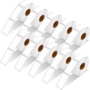 GREENCYCLE Compatible for 10 Rolls DYMO 30373 Price tag Rat Tail Style Thermal Film Labels 7/8" x 15/16" for LabelWriter 450 Turbo, 4XL, 400 450 Twin Turbo, 450 Duo, 400 Labels/Roll,NOT FIT 550 & 5XL