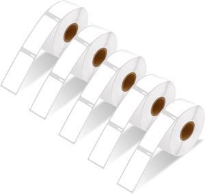 GREENCYCLE 5 Roll Compatible for Dymo 30336 1" x 2-1/8" White Multipurpose Address Barcode Label Compatible for 450, 450 Turbo, 4XL Printers, 500 Labels per Roll, NOT FIT 550 & 5XL