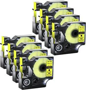 GREENCYCLE 8 Pack Compatible for DYMO D1 Label Maker Refill 45018 S0720580 Blue on Yellow, 1/2 Inch x 23 Ft for DYMO LabelManager 160 280 210D 360D 420P Wireless PnP 220P 260P 500TS 450DUO GREENCYCLE 8 Pack Compatible for DYMO D1 Label Maker Refill 45018 S0720580 Blue on Yellow, 1/2 Inch x 23 Ft for DYMO LabelManager 160 280 210D 360D 420P Wireless PnP 220P 260P 500TS 450DUO