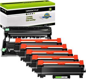 GREENCYCLE TN760 TN-760 Toner Cartridge DR730 Drum Unit Set Compatible for Brother HL-L2350DW HL-L2395DW HL-L2390DW HL-L2370DW MFC-L2750DW MFC-L2710DW DCP-L2550DW Printer (5 Toner, 1 Drum)