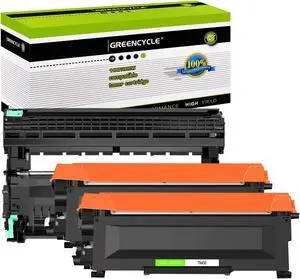 GREENCYCLE TN450 Toner Cartridge DR420 Drum Unit Set Compatible for Brother MFC-7360N DCP-7065DN Printer (2 Toner, 1 Drum)