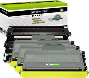 GREENCYCLE 4PK Set Compatible with Brother TN360 DR360 (3 Toner, 1 Drum) High Yield for DCP-7030 HL-2140 MFC-7340 Printer