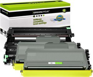 GREENCYCLE 3PK Set Compatible with Brother TN360 DR360 (2 Toner, 1 Drum) High Yield for DCP-7030 HL-2140 MFC-7340 Printer