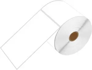 GREENCYCLE (1 Roll, 500 Labels/Roll) 4'' x 6'' Direct Thermal Perforated Large Shipping Label Address White Paper Labels Compatible for Zebra Desktop Rollo Label Printer