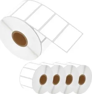 Greencycle Direct Thermal Perforated Shipping Labels 2" x 1" Barcode SKU Labels Compatible with Rollo, Eltron and Zebra Desktop Printers- 5 Rolls, 1300 Labels/Roll