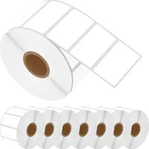 Greencycle Direct Thermal Perforated Shipping Labels 2" x 1" Barcode SKU Labels Compatible with Rollo, Eltron and Zebra Desktop Printers- 8 Rolls, 1300 Labels/Roll