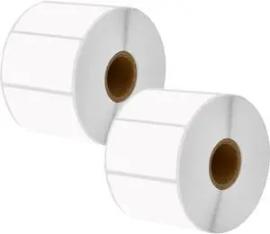 Greencycle Direct Thermal Perforated Shipping Labels 2-1/4"x 1-1/4" (2.25" x 1.25") Barcode SKU Labels Compatible with Rollo, Eltron and Zebra Desktop Printers - 2 Rolls, 1000 Labels/Roll