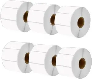 Greencycle Direct Thermal Perforated Shipping Labels 2-1/4"x 1-1/4" (2.25" x 1.25") Barcode SKU Labels Compatible with Rollo, Eltron and Zebra Desktop Printers - 6 Rolls, 1000 Labels/Roll