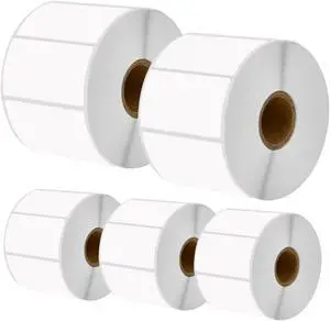 Greencycle Direct Thermal Perforated Shipping Labels 2-1/4"x 1-1/4" (2.25" x 1.25") Barcode SKU Labels Compatible with Rollo, Eltron and Zebra Desktop Printers - 5 Rolls, 1000 Labels/Roll