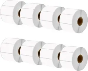 Greencycle Direct Thermal Perforated Shipping Labels 2-1/4"x 1-1/4" (2.25" x 1.25") Barcode SKU Labels Compatible with Rollo, Eltron and Zebra Desktop Printers - 8 Rolls, 1000 Labels/Roll