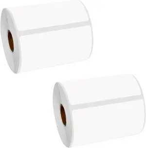 GREENCYCLE 2 Roll Replacement for Brother RD-S02U1 RDS02U1 Die Cut Shipping White Paper Labels Premium Adhesive 4" x 6" (102mm x 152mm) for TD-4000 TD-4100N Printer,270 Labels/Roll