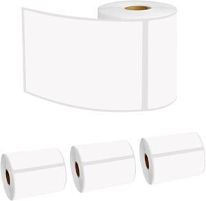 GREENCYCLE 4 Roll Replacement for Brother RD-S02U1 RDS02U1 Die Cut Shipping White Paper Labels Premium Adhesive 4" x 6" (102mm x 152mm) for TD-4000 TD-4100N Printer,270 Labels/Roll