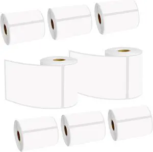 GREENCYCLE 8 Roll Replacement for Brother RD-S02U1 RDS02U1 Die Cut Shipping White Paper Labels Premium Adhesive 4" x 6" (102mm x 152mm) for TD-4000 TD-4100N Printer,270 Labels/Roll