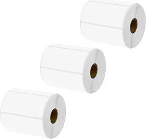 GREENCYCLE 3 Roll Replacement for Brother RD-S03U1 RDS03U1 Die Cut Removable Shipping White Paper Labels Premium Adhesive 4" x 1 31/32" (102mm x 50mm) for TD-4000 4100N Printer,810 Labels/Roll