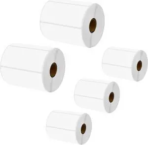 GREENCYCLE 5 Roll Replacement for Brother RD-S03U1 RDS03U1 Die Cut Removable Shipping White Paper Labels Premium Adhesive 4" x 1 31/32" (102mm x 50mm) for TD-4000 4100N Printer,810 Labels/Roll
