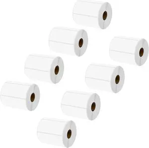 GREENCYCLE 8 Roll Replacement for Brother RD-S03U1 RDS03U1 Die Cut Removable Shipping White Paper Labels Premium Adhesive 4" x 1 31/32" (102mm x 50mm) for TD-4000 4100N Printer,810 Labels/Roll