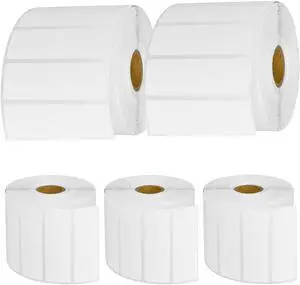 GREENCYCLE 5 Roll Replacement for Brother RD-S04U1 RDS04U1 Die Cut Removable File Folder White Paper Label Rolls Premium Adhesive 3" x 1" (76mm x 26mm) for TD-4000 4100N Printer,1500 Labels/Roll
