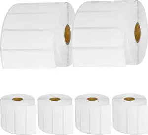 GREENCYCLE 6 Roll Replacement for Brother RD-S04U1 RDS04U1 Die Cut Removable File Folder White Paper Label Rolls Premium Adhesive 3" x 1" (76mm x 26mm) for TD-4000 4100N Printer,1500 Labels/Roll