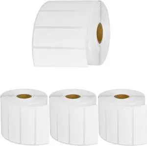 GREENCYCLE 4 Roll Replacement for Brother RD-S04U1 RDS04U1 Die Cut Removable File Folder White Paper Label Rolls Premium Adhesive 3" x 1" (76mm x 26mm) for TD-4000 4100N Printer,1500 Labels/Roll