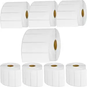 GREENCYCLE 8 Roll Replacement for Brother RD-S04U1 RDS04U1 Die Cut Removable File Folder White Paper Label Rolls Premium Adhesive 3" x 1" (76mm x 26mm) for TD-4000 4100N Printer,1500 Labels/Roll