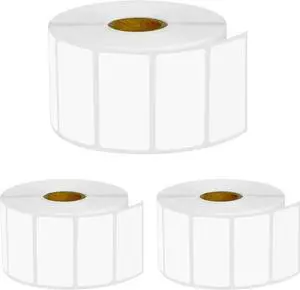 GREENCYCLE 3 Roll Replacement for Brother RD-S05U1 RDS05U1 Die Cut File Folder White Paper Label Rolls 2" x 1 1/64" (51mm x 26mm) for TD-2020 2120N 2130N 4000 4100N Printer,1500 Labels/Roll