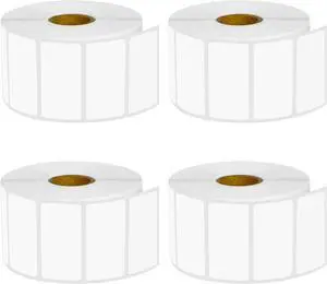 GREENCYCLE 4 Roll Replacement for Brother RD-S05U1 RDS05U1 Die Cut File Folder White Paper Label Rolls 2" x 1 1/64" (51mm x 26mm) for TD-2020 2120N 2130N 4000 4100N Printer,1500 Labels/Roll