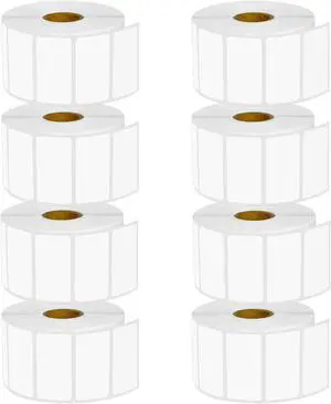 GREENCYCLE 8 Roll Replacement for Brother RD-S05U1 RDS05U1 Die Cut File Folder White Paper Label Rolls 2" x 1 1/64" (51mm x 26mm) for TD-2020 2120N 2130N 4000 4100N Printer,1500 Labels/Roll